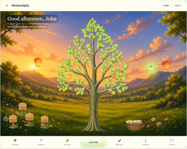 A mature Mindsecliptic garden tree